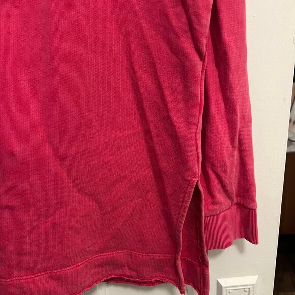 SALE!!!  Anthropoligie pilcro sweatshirt hot pink with slits SZ XS - Picture 5 of 7